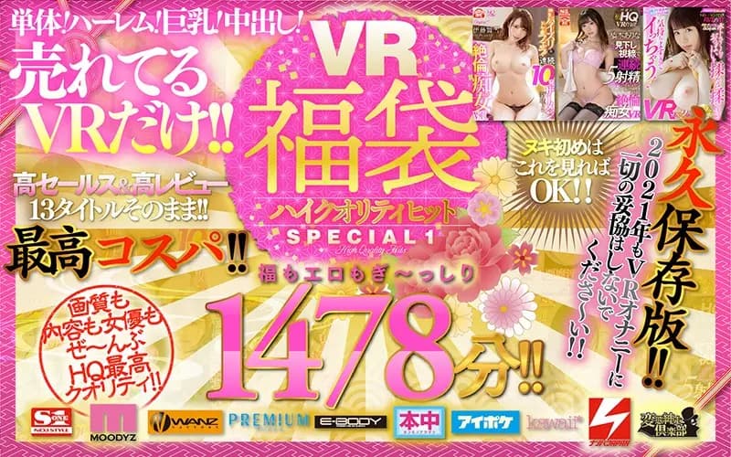 [VR Lucky Bag] High Quality Hit Special 1 - 10 Popular Labels, 13-Title Compilation: Boom, 1478-Minute Mega Release! cover art